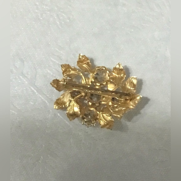 Aurora borealis rhinestone and enamel pin. Austrian vintage - Picture 3 of 4